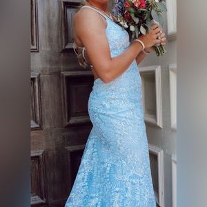 Light blue prom dress